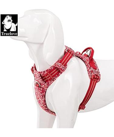 Buy Winhyepet Truelove No-Pull Dog Harness | Breathable Cotton Reflective Adjustable for Small & Medium Dogs - TLH5655 XL Poppy Red - Buy Online on GoSupps.com