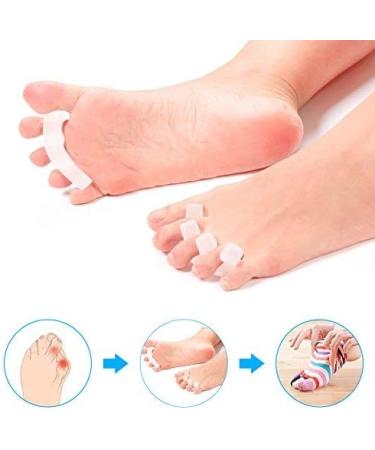 Akozon Gel Toe Separator - Soft Silicone Hallux Valgus Correction Set | Pain Relief for Hammer Toe & Bunion | 2 Pairs - Yoga & Sport Recovery - Buy Online on GoSupps.com