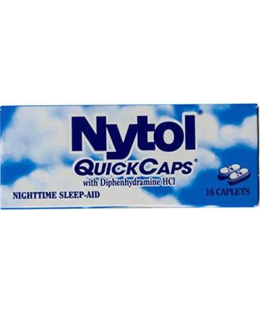 Quick Caps Nighttime Sleep Aid - Fall Asleep Fast 16 Caplets (Pack of 6) | International Shipping Available - Buy Online on GoSupps.com