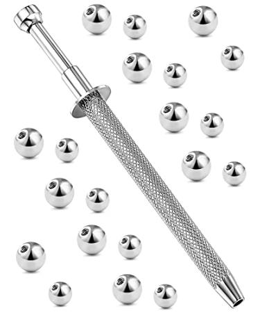 Vsnnsns 9 Style 316L Surgical Stainless Steel Body Piercing Tools Kit Piercing Clamps Forceps for Nose Rings Septum Piercing Lip Navel Tongue Belly Rings Eyebrow Piercing Ear Piercing Jewelry Tools Style 9, Piercing Balls Grabber Tool
