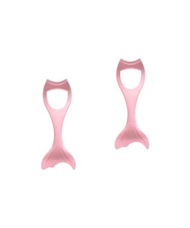 NOLITOY 2pcs Tool Wing for Applicator Comb Women Shape Stamp Eyeliner Pink Makeup Girls Stencil 15X5.7CMx2pcs Pinkx2pcs
