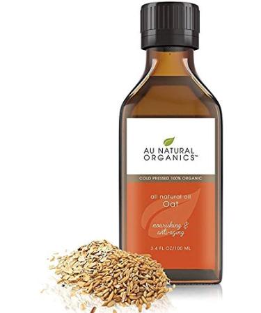 Oat Oil - 100% Natural | Cold Pressed Antioxidant Organic Face Moisturizer | Holistic Skin Body Dry Hair Hands & Nails Care Nourishing Hydrating Massage Oil | 3.4 FL Oz (100 ml)