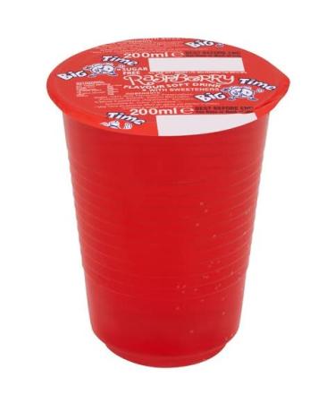 Ellies Jellies Big Time Raspberry Cup Drinks 200ml Box Of 24 Raspberry 200 ml (Pack of 24)