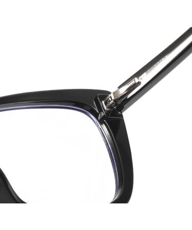Trendy Anti-UV Blue Light Blocking Oversized Cat-Eye Reading Glasses +150 - Flat Light Mirror Black-Red | International Shipping - Buy Online on GoSupps.com