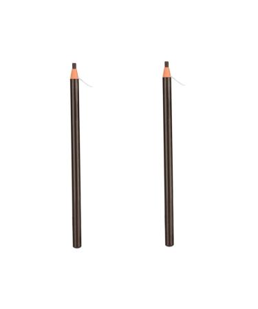 minkissy 2Pcs Brown Eyeliner Liners Eyebrow Pencils Sweatproof Pencil Dark Brown Eyebrow Pencils Eyebrow Pencil Brn Remove Pen Fountain Pen Cosmetics Stereotypes Madam