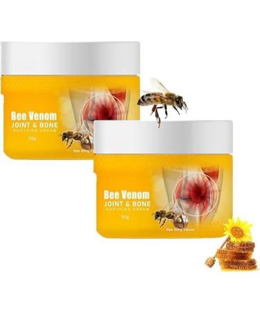 2024 New 1/2/3 Jars 50g Bee nom Cream for Arthritis - Bee nom Joint and Bone Th py Cream | New Zealand Bee nom Gel | Bee nom in and ne aling Cream - Bee nom Cream for in Body Care (2 Jars Bee Venom Joint and Bone Therapy Cream)
