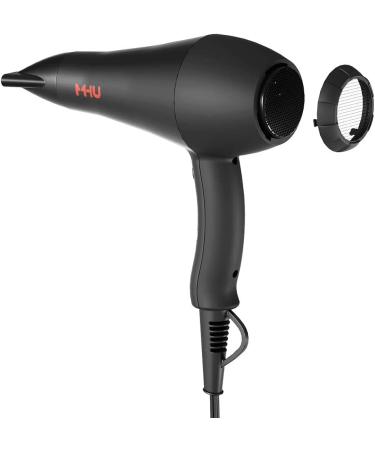 MHU 2nd Generation Pro Salon 1875W Fast Drying Hair Dryer Low Noise Ionic Ceramic Blow Dryer 2 Speed and 3 Heat Settings Ac Infrared Heat with Concentrator & Diffuser Black - Buy Online on GoSupps.com
