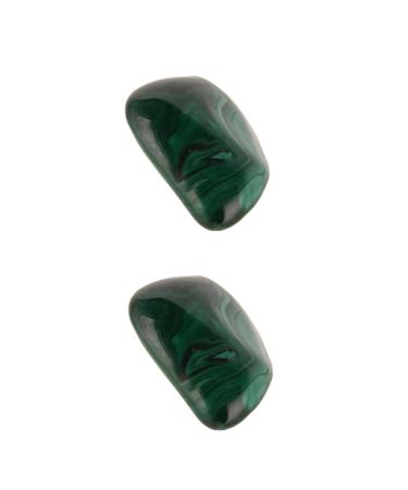 FOMIYES 2pcs Malachite Stones Gem Malachite Bulk Cerovital Natural Polished Gemstone Cereals Large Particles As Shownx2pcs mediumx2pcs