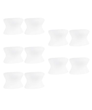 EXCEART 5 Pairs Hallux pad Big Separation varus pad Overlapping pad Splint Bunion Brace spreaders Concealer Adjustable Sebs White