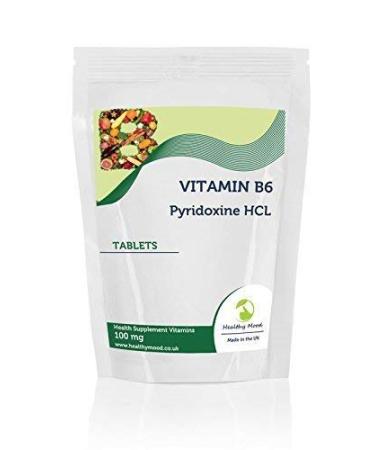 Vitamin B6 Pyridoxine HCL 100mg Food Supplement 60 Tablets Relief from PMS Symptoms Healthy Immune System Nerve and Cardiovascular Health HEALTHY MOOD UK Quality Nutrients
