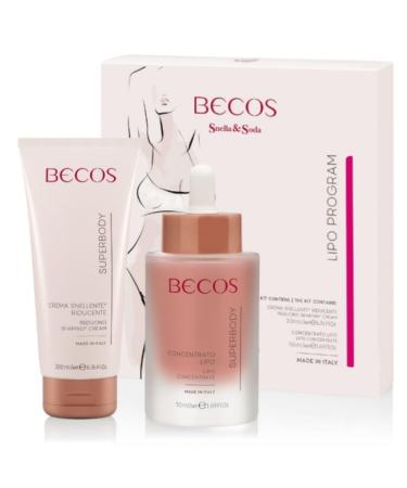 Becos Snella&Soda Kit Lipo Program Reducing Slimming Cream 200 ml + Lipo Concentrate 50 ml