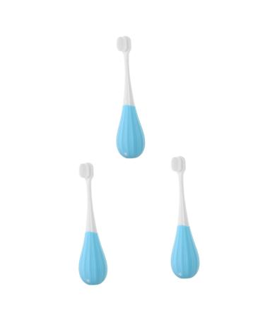 Minkissy 3st children's toothbrush toothbrush for children toothbrush blue toothbrush Bulk toothbrushes tooth for children cute toddler brushes bulk.