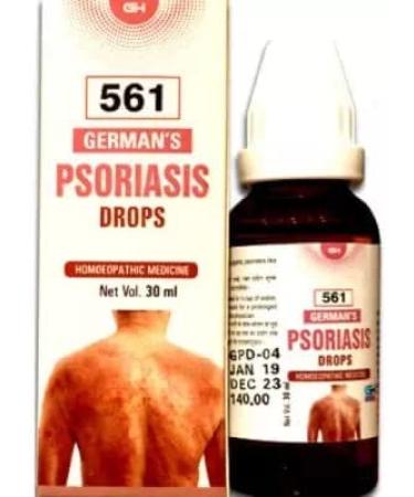 German Homeo Care & Cure Psoriasis 561 (30ml)/Cracked Skin/impaired Nutrition/ (Free Ujala Eye Drop)