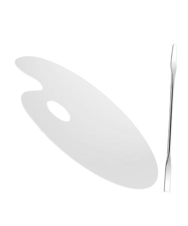 1 Set Acrylic Palette Powder Foundation Cosmetic Mixing Palette Clear Paint Palette Watercolor Palette Cosmetic Mixing Plate Acrylic Makeup Mixing Plate Foundation Mixing Plate