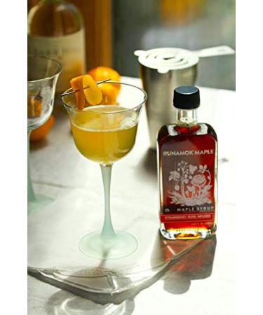 Runamok Maple Strawberry Rose Infused Maple Syrup - Gluten Free Vermont Sweetener for Pancakes & Cocktails (8.45 Fl Oz) - Buy Online on GoSupps.com