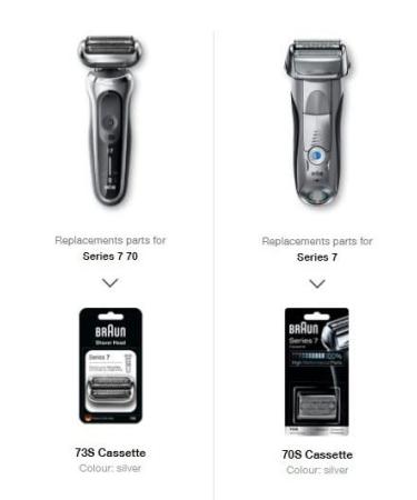 Braun Series 7 Electric Shaver 73s Replacement Head - Compatible with 7020s, 7025s, 7085cc, and more - Buy Online on GoSupps.com