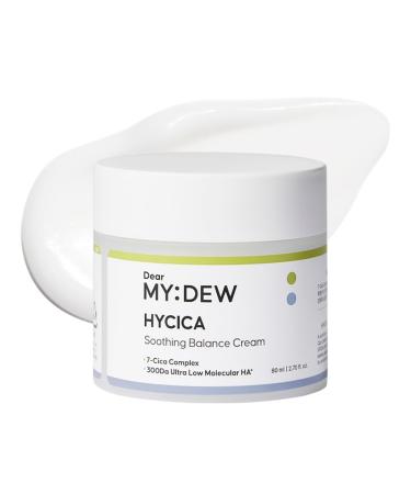 DearMYDEW HYCICA Soothing Balance Cream Moisturizer | Calming Hydration Barrier Care for Sensitive Skin Centella Ultra-Low Molecular Hyaluronic Acid Vegan Fragrance-Free Korean Skincare 2.70 fl oz