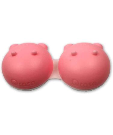 New Cute Hippo Contact Lens Container - Portable Travel Soaking Case | Fun Gray Design - Buy Online on GoSupps.com