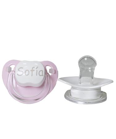 Personalized Pink Pacifiers & Bag Set - Elegant Gift for Newborn Baby - Buy Online on GoSupps.com