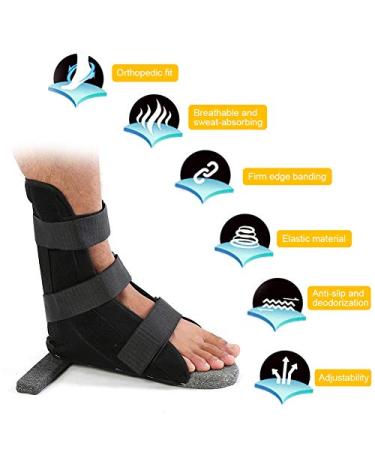 Plantar Fasciitis Night Splint & Drop Foot Support Brace - Adjustable Ankle Support for Injury Recovery - Buy Online on GoSupps.com