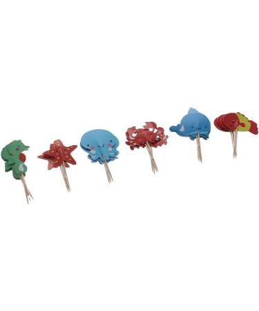 48pcs Ocean Sea Animals Cupcake Toppers Dolphin Crab Octopus Cake Cupcake Picks Under the Sea Theme Birthday Party Cake Decorations Supplies - Buy Online on GoSupps.com