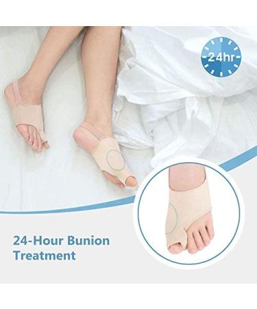 Silicone Hallux Valgus Corrector and Toe Separator - Bunion Orthopedic Corrector Set with Toe Correction Belt for Day and Night Wear - Buy Online on GoSupps.com