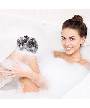 Boca Body Aesthetics 4 Pack XL Charcoal Bath Loofah Set - Exfoliating Shower Sponge Pouf for Luxurious Lather and Scrubbing - Black - Buy Online on GoSupps.com