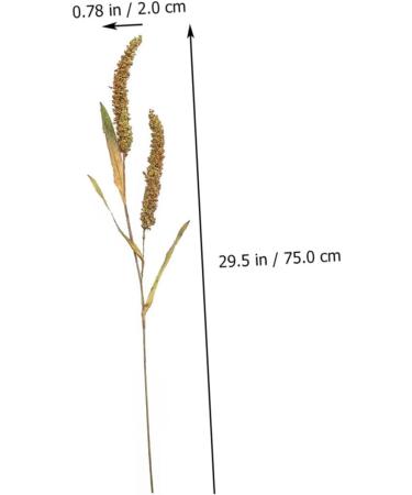 Zerodeko 3pcs Simulated Ears of Corn Plant Decor Dried Wheat Stalks Artificial Wheat Ears Artificial Grasses Bundle Fake Wheat Ears Simulation Wheat Ears Dried Millet Household Iron Straw Greenx3pcs 12X75CMx3pcs - Buy Online on GoSupps.com