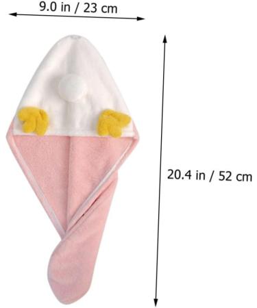 Amosfun 2pcs Coral Fleece Dry Hair Hat Trash Can Sign Girl Hat Coral Fleece Hair Wraps Bath Stuff for Women Bath Shower Hat Towel Wet Hair Dry Wraps Take a Bath Tool Pink Pinkx2pcs 52x23cmx2pcs - Buy Online on GoSupps.com