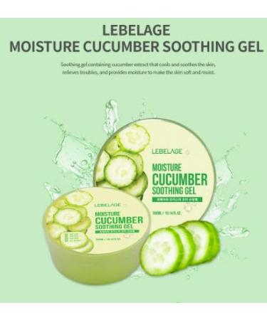 LEBELAGE Soothing Gel Cucumber 10.14 fl oz | Lightweight Moisture Gel with Cucumber Extract | Fast-Absorbing Face & Body Gel for Daily Skincare Routine - Buy Online on GoSupps.com