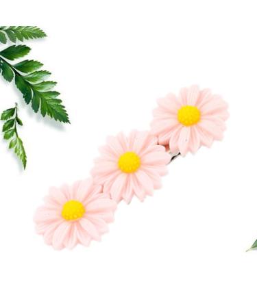 Uonlytech 10pcs Daisy Flower Hair Clips - Beach Wedding Hair Accessories for Women - Pink Hawaii Flower Barrettes - Buy Online on GoSupps.com