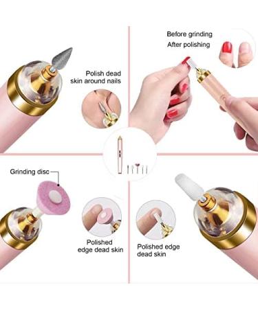 Electric Nail File Nail Files Professional Adjustable Speed Portable Electric Manicure Pedicure Kit 5 in 1 Nail Drill Electric File USB for Acrylic Nails Gel Nails (red ) - Buy Online on GoSupps.com