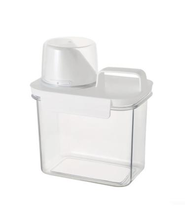 URPIZY Airtight Laundry Detergent Dispenser with Measuring Cup Washing Powder Container Storage Bucket Laundry Detergent Box for Soft Washer(1100ML)