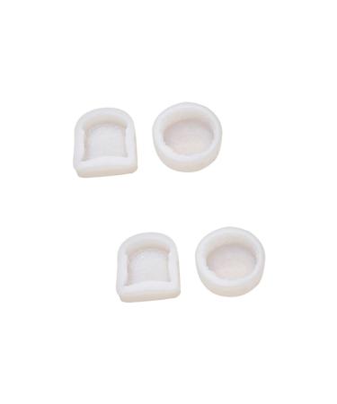 MAGICLULU 4 Pcs Cake Mold Chocolate Making Ice Ball Mold Soap Candle Silicone Mould Egg Tart Silicone Muffin Molds Chocolate Molds Mini Soaps Aroma Household Silica Gel White Accessories Whitex2pcs 9X8X2.6CMx2pcs