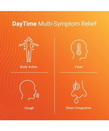 AXIV Daytime Multi-Symptom Relief - Non-Drowsy Cold Cough & Flu Liquid Medicine 12 FL OZ - Alcohol Free Fast-Acting Relief - Buy Online on GoSupps.com