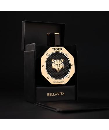 BellaVita Luxury TIGER Perfume for Men (3.38 Fl.oz) | Amber OUD Patchouli Bergamot Lavender & Agarwood | Premium Lasting Men's Fragrances | Eau de Parfum gift for Men | Woody & Smooth Mens Purfume - Buy Online on GoSupps.com
