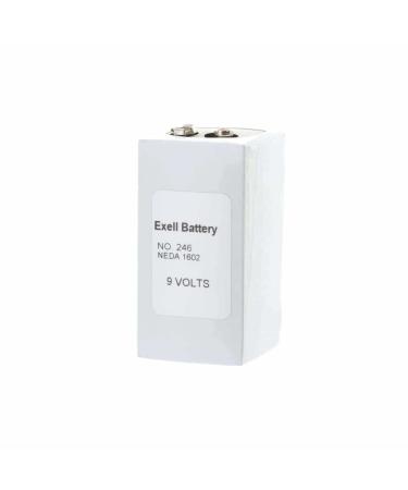 Exell 246 Alkaline 9V Battery NEDA 1602 1602 246 2N6 6F50-2 BB26 DT6 PP6 T6006 TR6 VS305 VT6