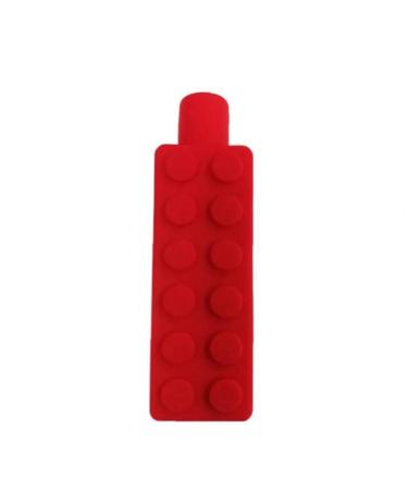 Baby Silicone Building Block Teether Necklace - Molar Stick Educational Toy (Red) - Fun Infant Development - Buy Online on GoSupps.com