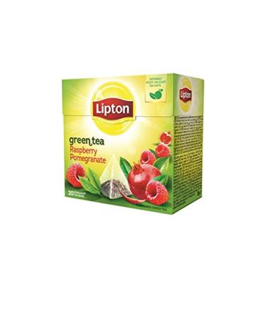 Lipton LIPTON - Set of 6 Green Tea Pyramids with Raspberry and Pomogranate (20 Tea Bags)