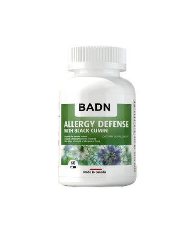 Badn Advanced Immune Defense 6-in-1 Powerful Blend of Elderberry Vitamin C Black Seed Oil Quercetin Anti-Allergy Support Immune and Respiratory Health 60 Capsules/Bottle