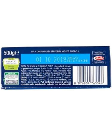  Italian Gourmet E.R. Pack of 5 Barilla Mista pasta no. 54 100% Italian noodles 500g + Italian gourmet polpa 400g - Buy Online on GoSupps.com