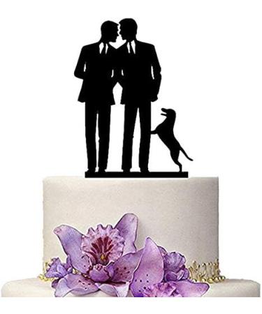 Same Sex Gay Wedding Cake Topper - Anniversary Decoration Cake Topper-Mr and Mr Wedding Cake Topper - Buy Online on GoSupps.com