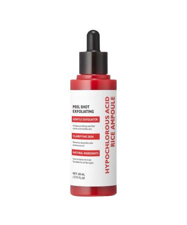 S rum exfoliant l'acide hypochloreux et l'extrait de riz 80 ml - Exfoliation douce convient tous les types de peau purifie la peau limine les cellules mortes et am liore le grain de peau.