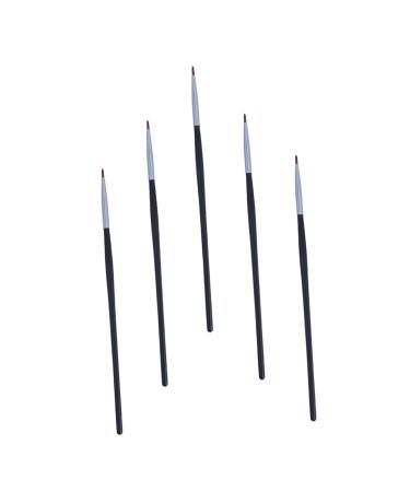 Ipetboom 5pcs Fine Eyeliner Brush Eyeshadow Applicators Eye Lipstick Brush Makeup Lipstick Applicator Face 14.50X0.40X0.40CM Black