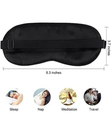 Buy Black Silk Sleeping Masks - Adjustable Eye Mask for Travel & Night Sleep | Super-Soft Blindfold - Buy Online on GoSupps.com