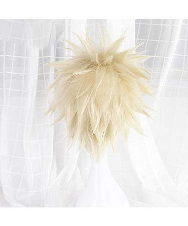 Wig for Anime Baku No Hero - Bakugou Katsuki Heat Resistant Blonde Cosplay Wig + Cap - Buy Online on GoSupps.com