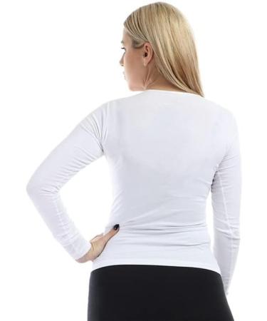 Cottonil Women's Top with Tight Sleeves and Tights of Cotton and Lycra - Cotton L White - Buy Online on GoSupps.com