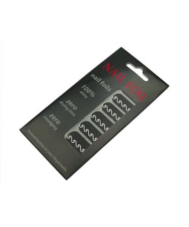 Self-adhesive nail foil Blackwhite Wave