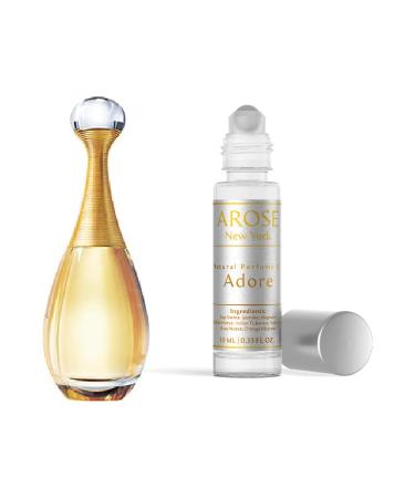 Adore Perfume Oil Alcohol-free Vegan 10 ml Pocket Size Travel Size long-lasting Fragrance Inspired by J'Adore - LARGE BOTTLE NOT INCLUDED