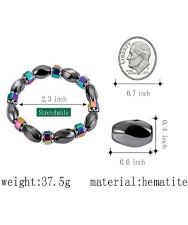Adjustable Bracelet Beads Magnetic Hematite Bracelet Health Care Bangle for Men Women - Buy Online on GoSupps.com